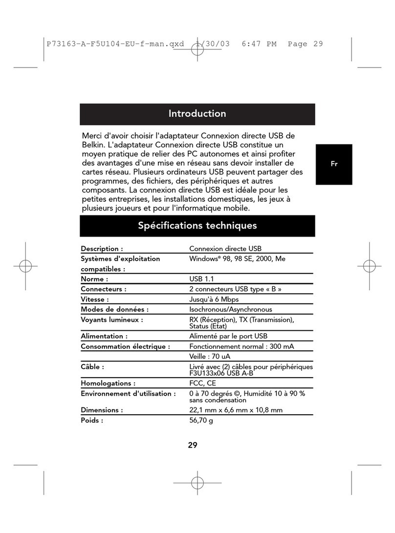 Belkin F5U104-EU-F User manual