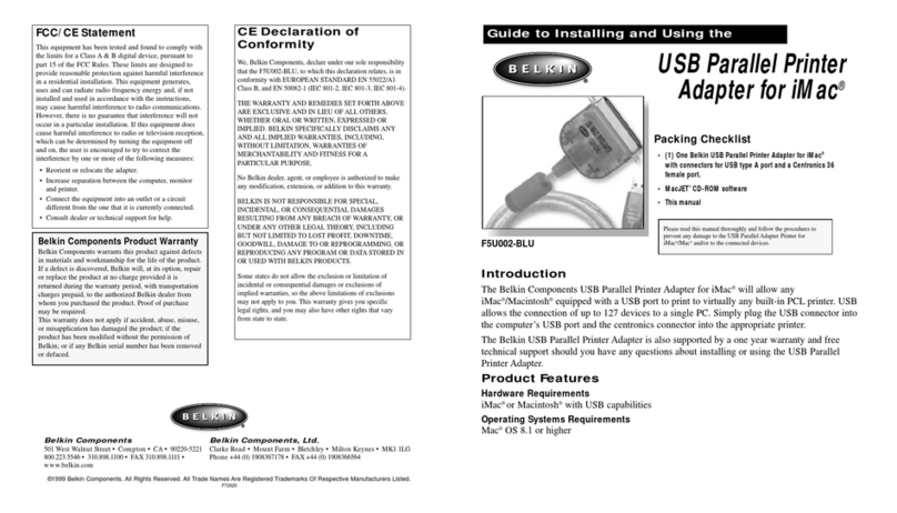 Belkin F5U002-BLU Guide
