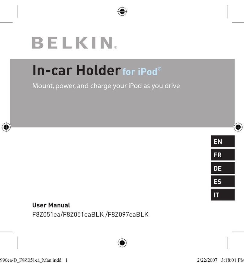 Belkin IN-CAR HOLDER FOR IPOD user manual