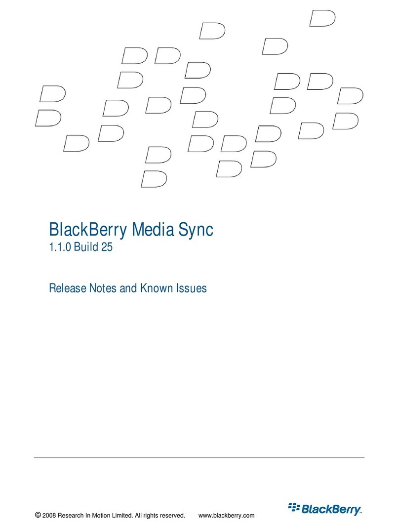 Blackbe;rry MEDIA SYNC - - RELEASE NOTES Instruction Manual