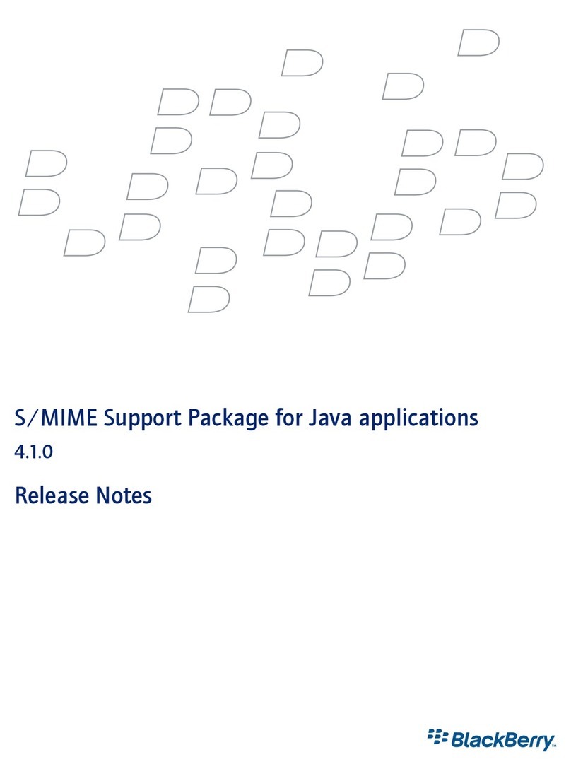 Blackbe;rry S-MIME SUPPORT PACKAGE VERSION 4.1 - Instruction Manual