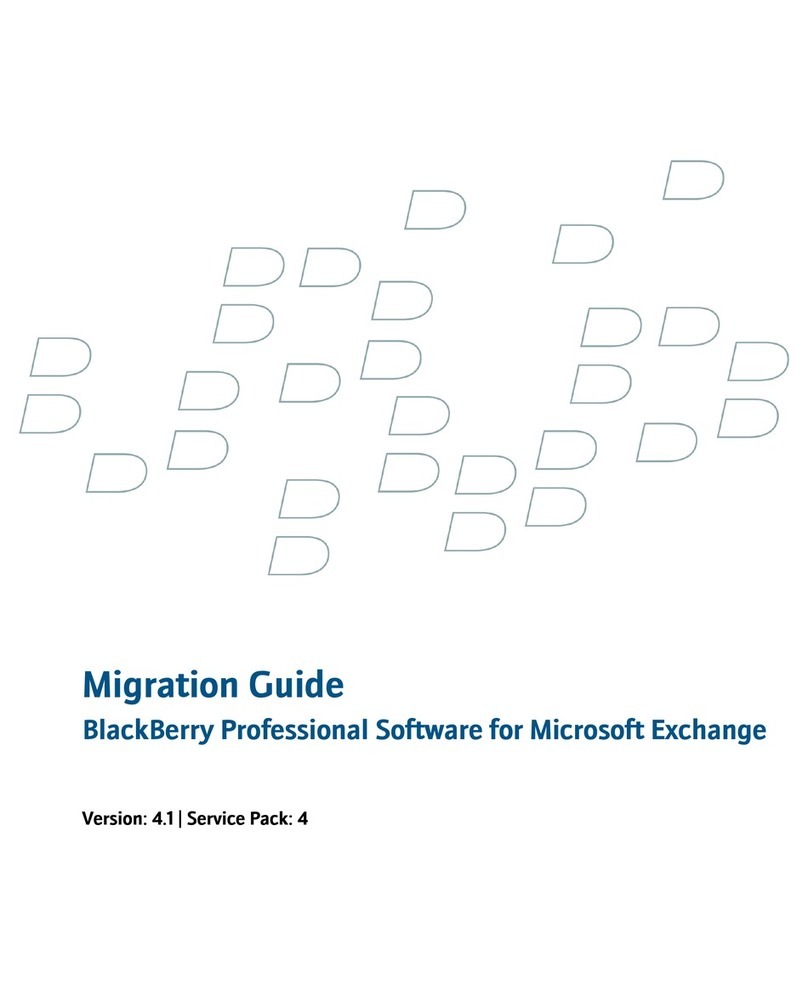 Blackbe;rry PROFESSIONAL SOFTWARE FOR MICROSOFT EXCHANGE - - MIGRATION... User manual
