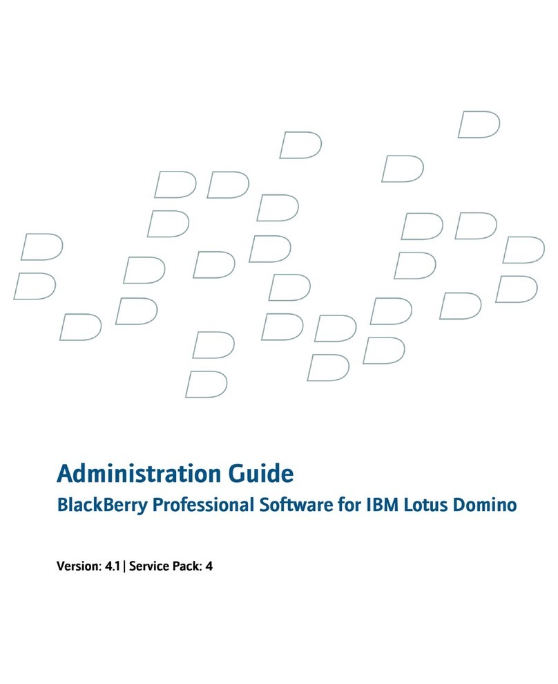 Blackbe;rry PROFESSIONAL SOFTWARE FOR IBM LOTUS DOMINO Instruction Manual Blackbe;rry PROFESSIONAL SOFTWARE FOR IBM LOTUS DOMINO Instruction Manual