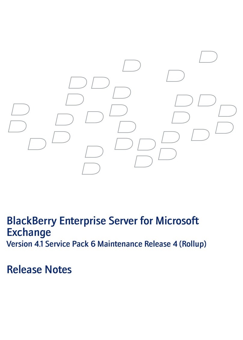 Blackbe;rry ENTERPRISE SERVER FOR MICROSOFT EXCHANGE - - RELEASE... release note Blackbe;rry ENTERPRISE SERVER FOR MICROSOFT EXCHANGE - - RELEASE... release note