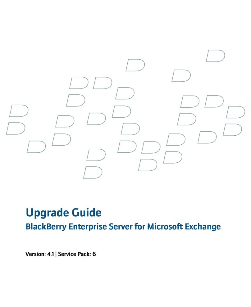 Blackbe;rry ENTERPRISE SERVER FOR MICROSOFT EXCHANGE Installation and operation manual