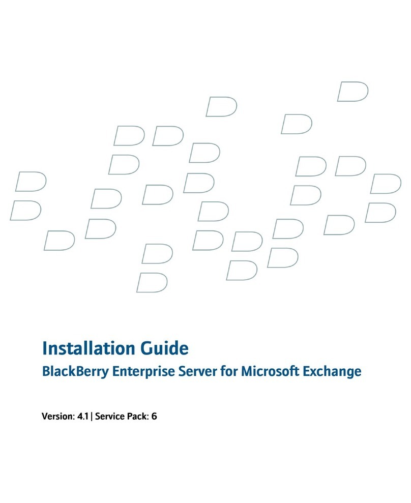Blackbe;rry ENTERPRISE SERVER FOR MICROSOFT EXCHANGE User manual