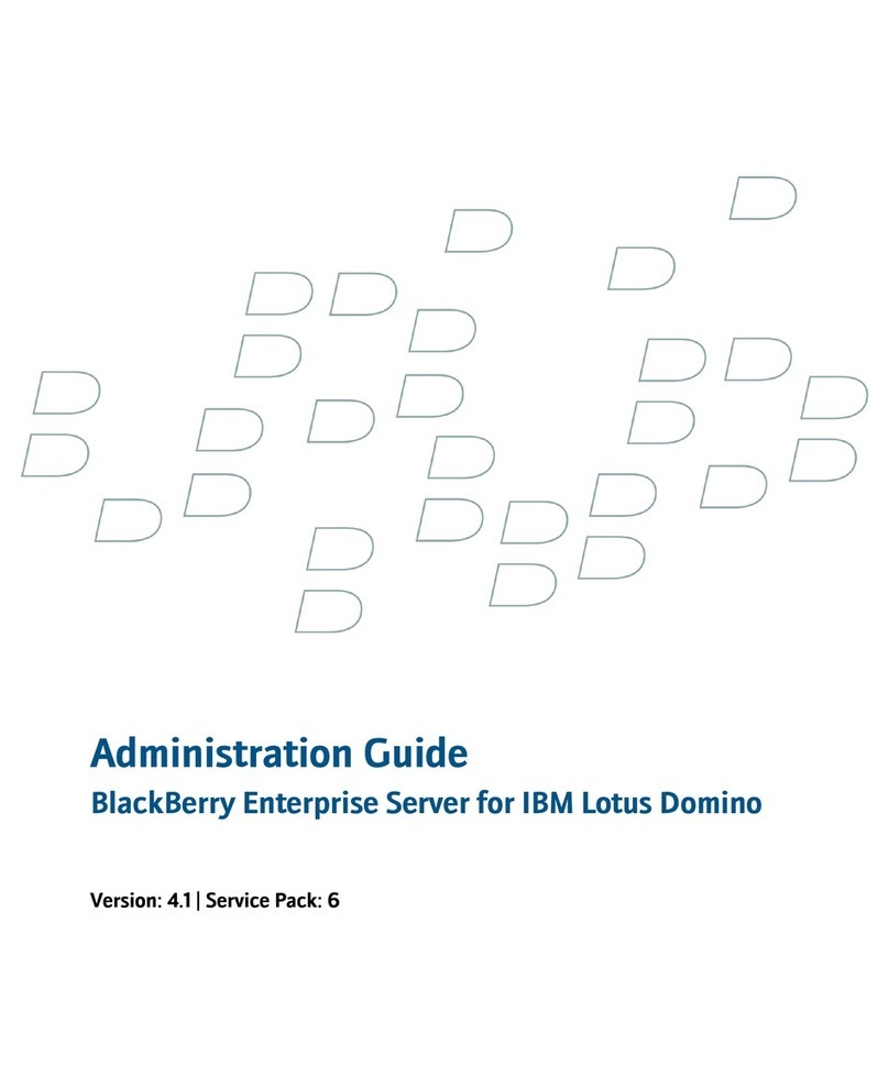 Blackbe;rry ENTERPRISE SERVER FOR IBM LOTUS DOMINO Instruction Manual