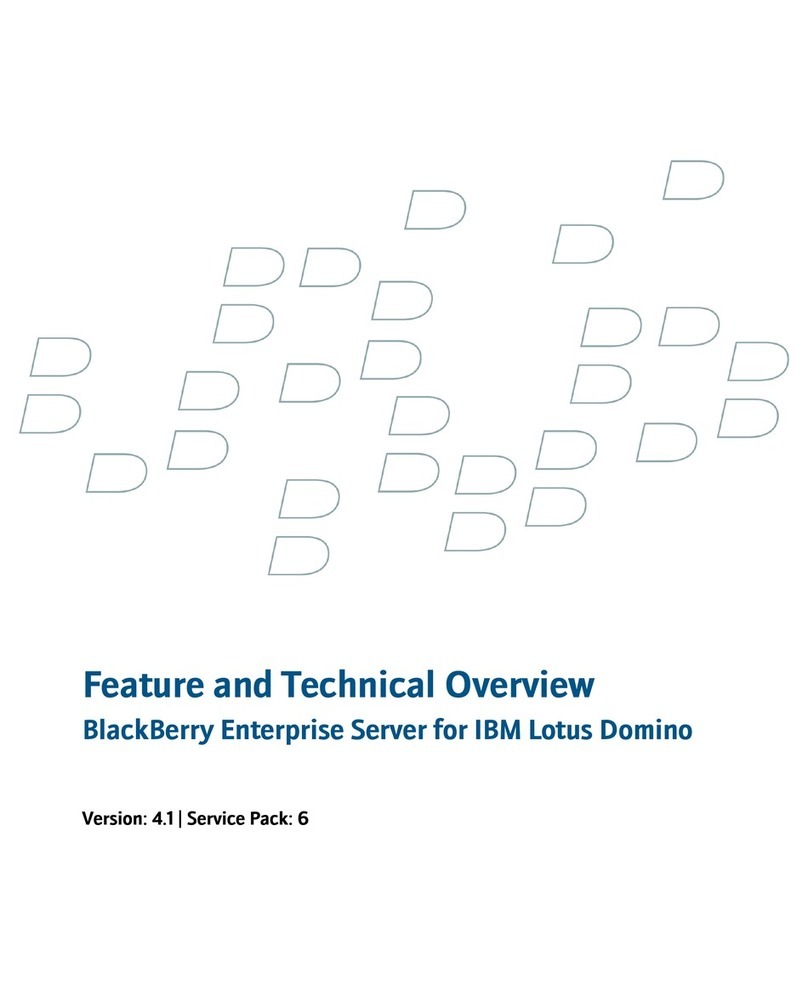 Blackbe;rry ENTERPRISE SERVER FOR IBM LOTUS DOMINO - - FEATURE AND... Installation guide