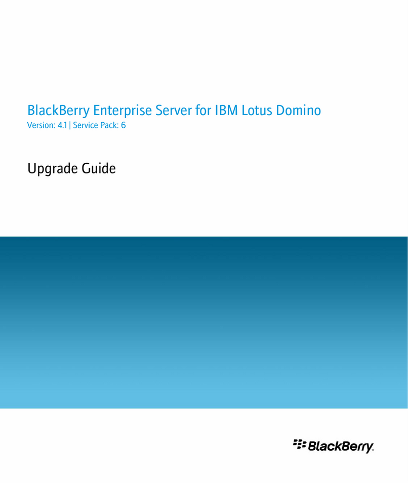 Blackbe;rry ENTERPRISE SERVER FOR IBM LOTUS DOMINO Installation and operation manual