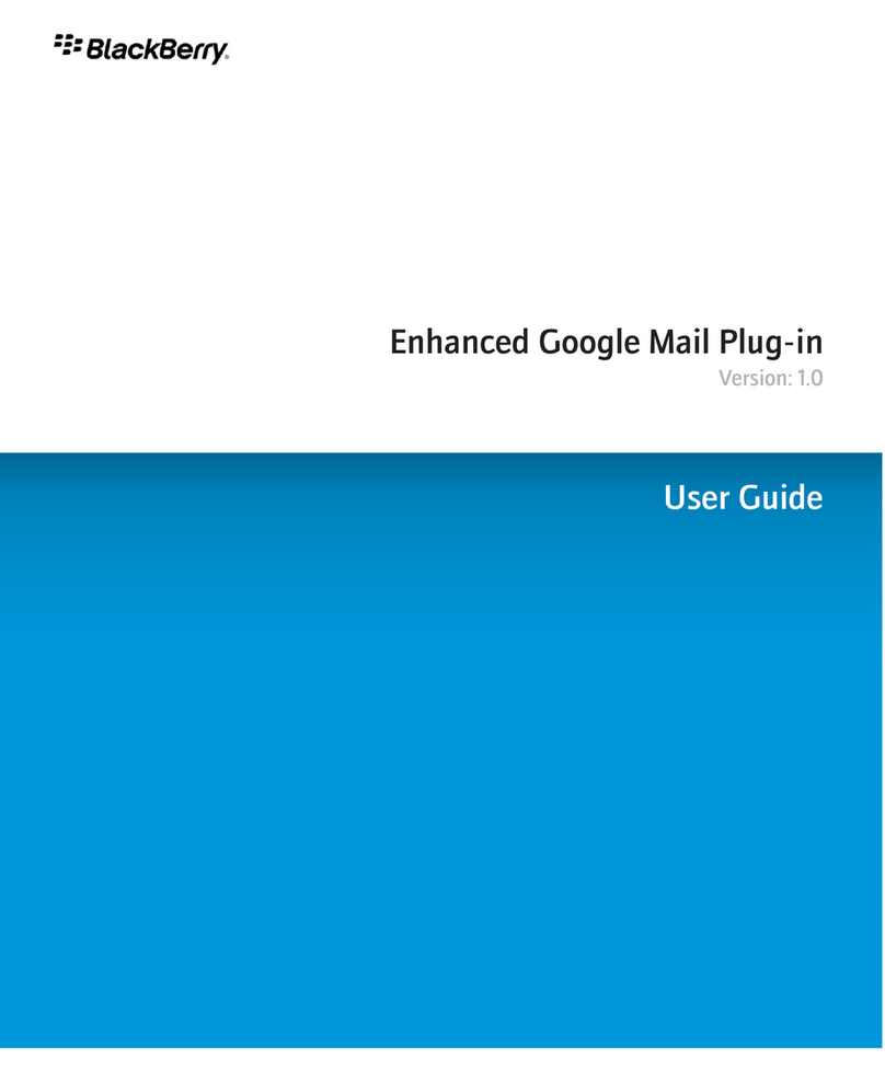 Blackbe;rry ENHANCED GOOGLE MAIL PLUG IN - LEARN MORE User manual