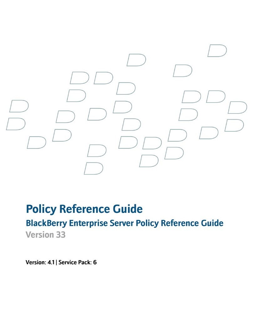 Blackbe;rry ENTERPRISE SOLUTION SECURITY - - POLICY User manual