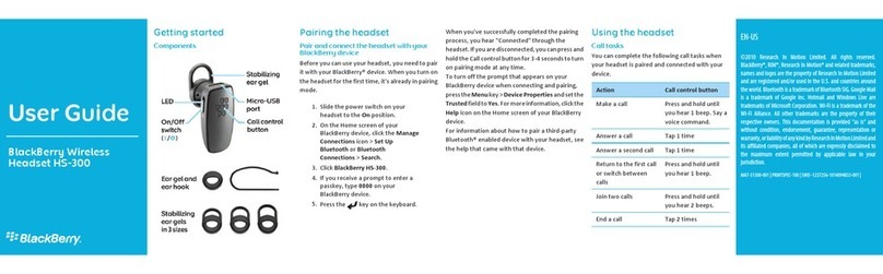 Blackbe;rry HS-300 user guide