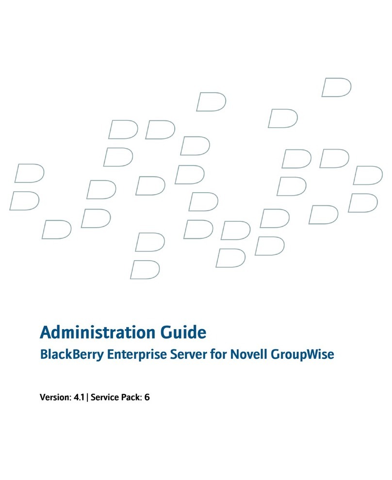 Blackbe;rry ENTERPRISE SERVER FOR NOVELL GROUPWISE Instruction Manual