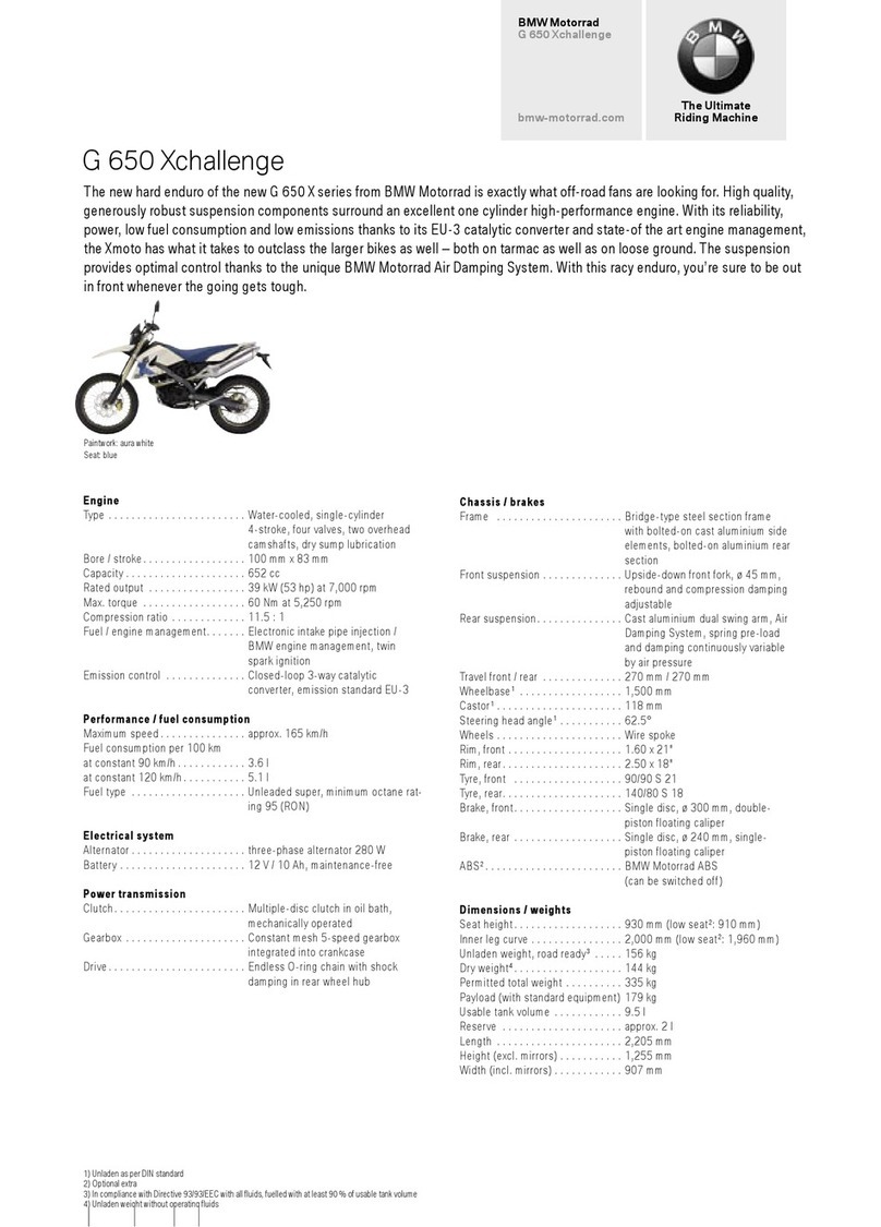 BMW G 650 Xchallenge Instruction manual BMW G 650 Xchallenge Instruction manual