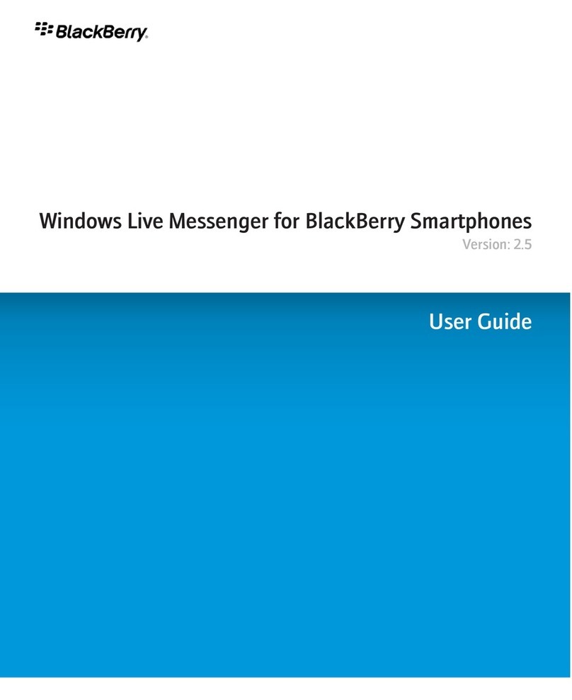 Blackbe;rry WINDOWS LIVE MESSENGER - LEARN MORE User manual