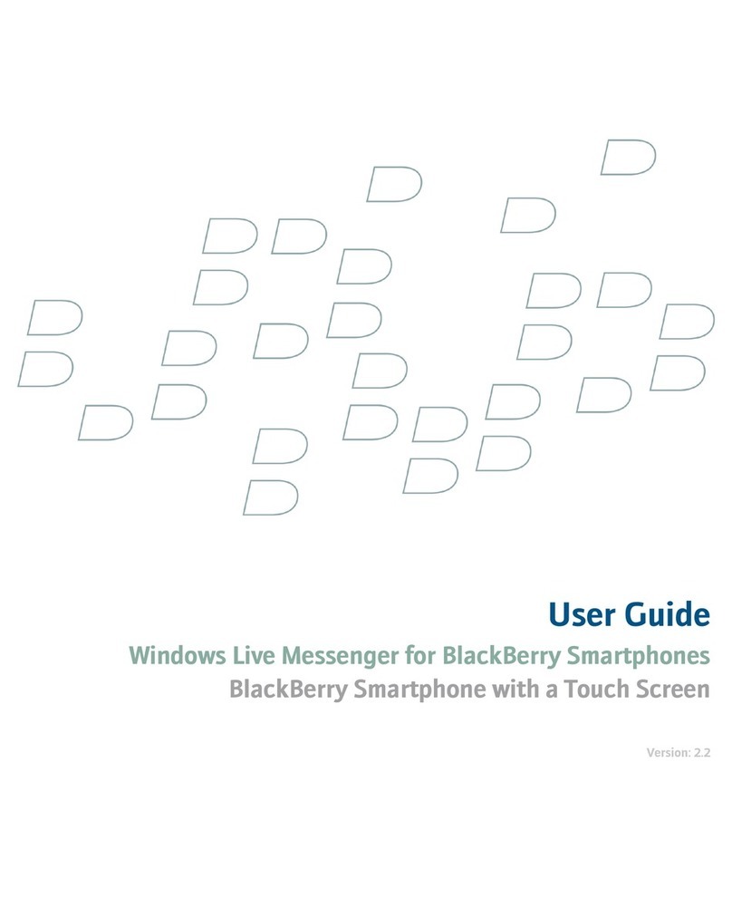 Blackbe;rry WINDOWS LIVE MESSENGER FOR SMARTPHONES user guide