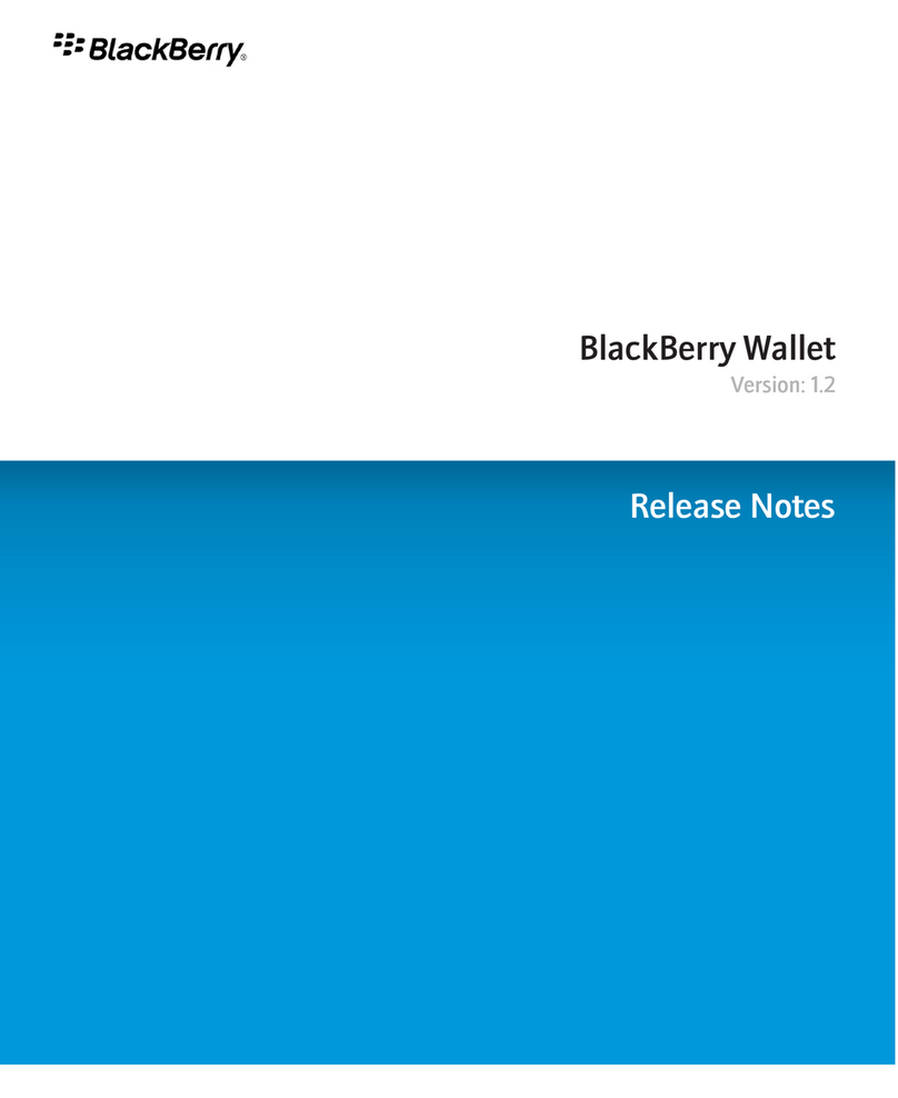 Blackbe;rry WALLET 1.2 - RELEASE NOTES Instruction Manual