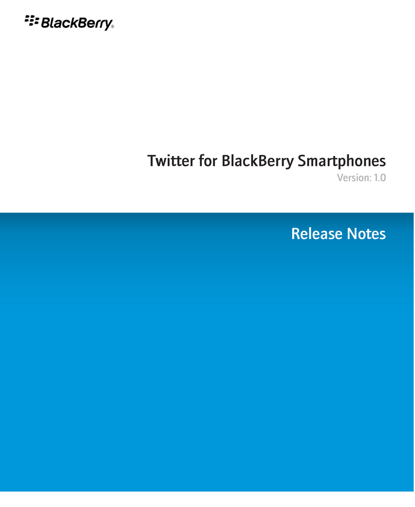 Blackbe;rry TWITTER FOR BLACKBERRY SMARTPHONES 1.0 Instruction Manual