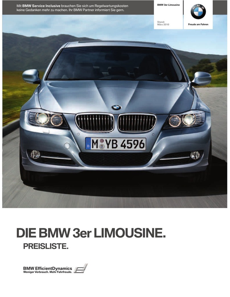 BMW 3ER LIMOUSINE - PREISLISTE manual
