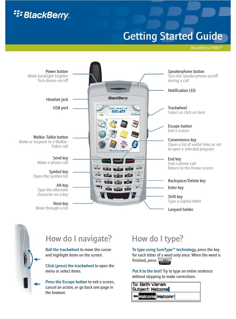 Blackbe;rry 7100I User manual
