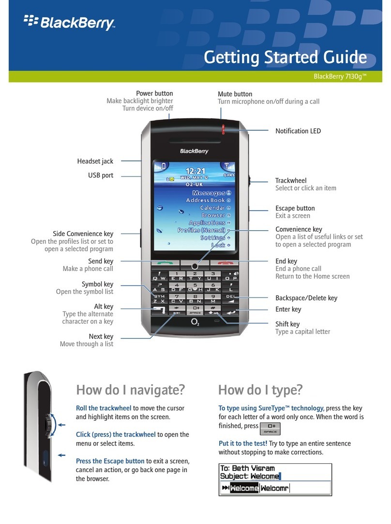 Blackbe;rry 7130g User manual