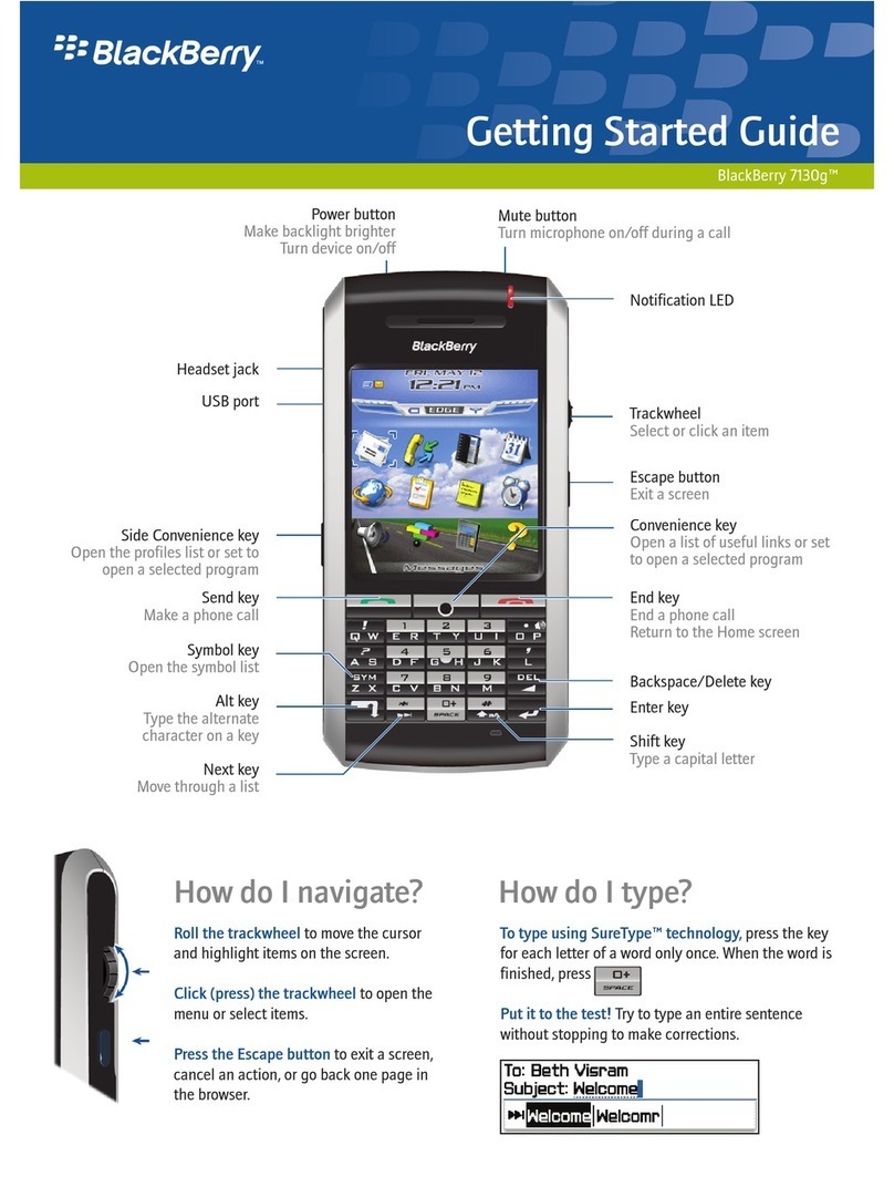 Blackbe;rry 7130g User manual