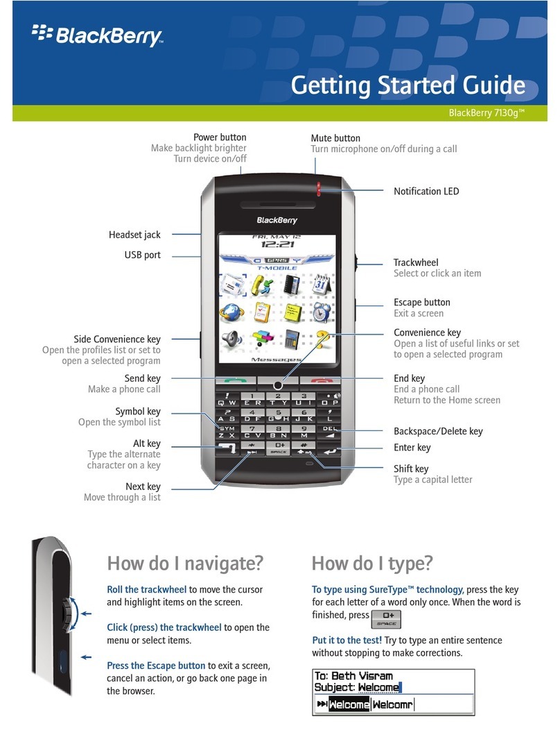 Blackbe;rry 7130g User manual