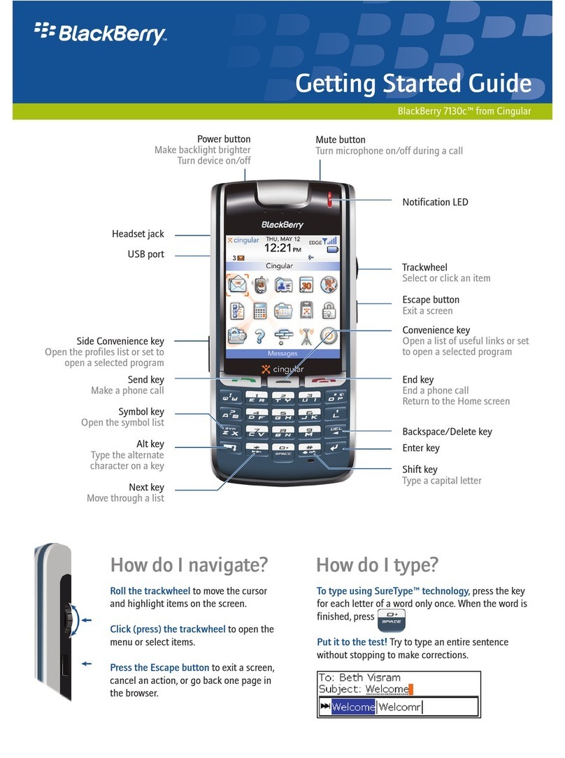Blackbe;rry 7130c User manual