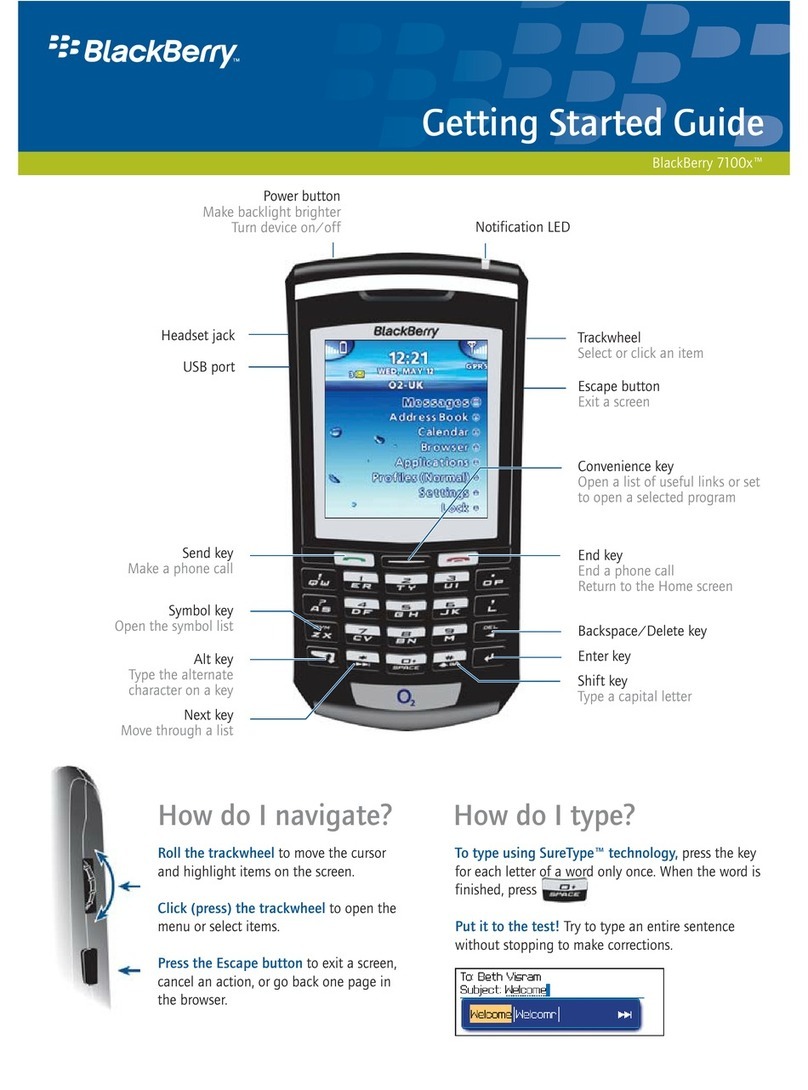 Blackbe;rry 7100x User manual