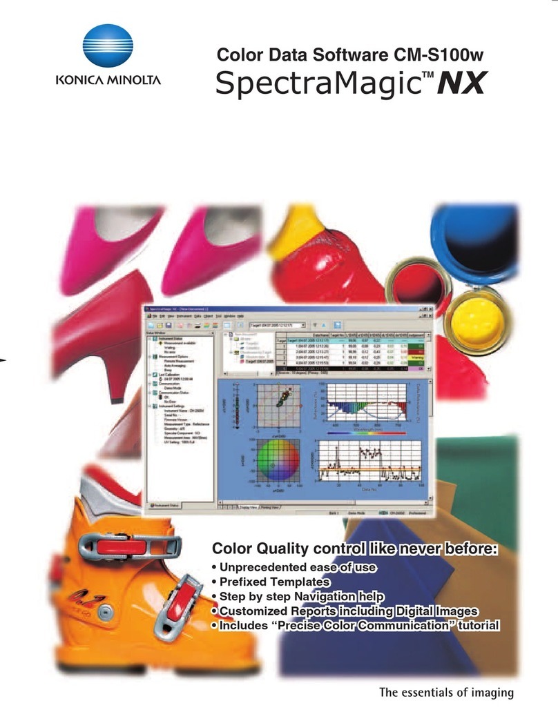 Konica Minolta SPECTRAMAGIC NX - User manual Konica Minolta SPECTRAMAGIC NX - User manual