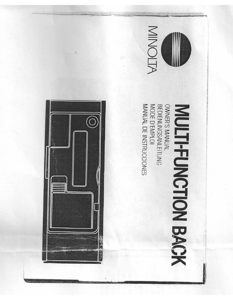 Minolta MULTI-FUNCTION BACK User manual Minolta MULTI-FUNCTION BACK User manual