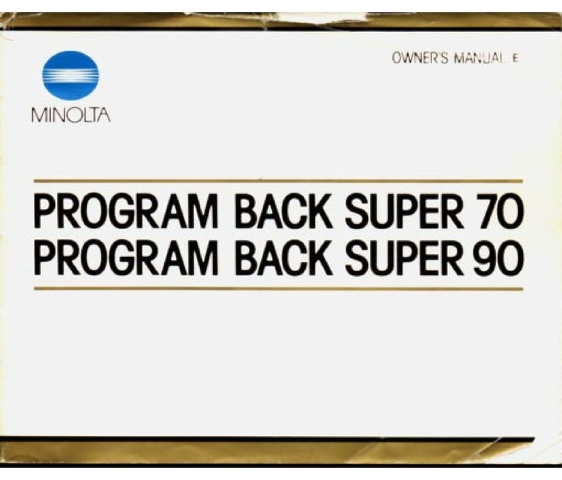 Minolta PROGRAM BACK SUPER 70 - PART 2 User manual Minolta PROGRAM BACK SUPER 70 - PART 2 User manual