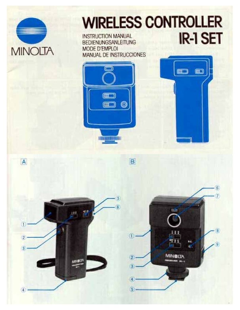 Minolta WIRELESS CONTROLLER IR-1 - IR REMOTE CONTRO... User manual