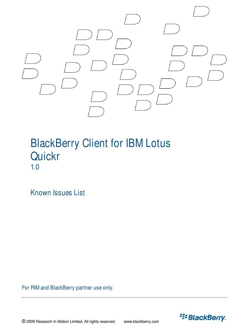 Blackbe;rry Client for IBM Lotus Quickr 1.0 manual