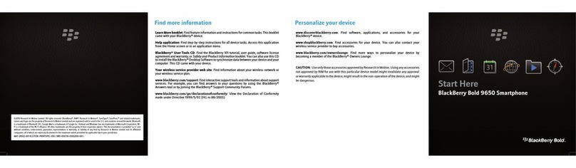 Blackbe;rry Bold 9650 Series Instruction Manual