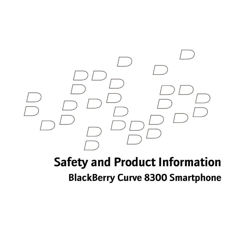 Blackbe;rry CURVE 8300 - SMARTPHONE - SAFETY AND User manual