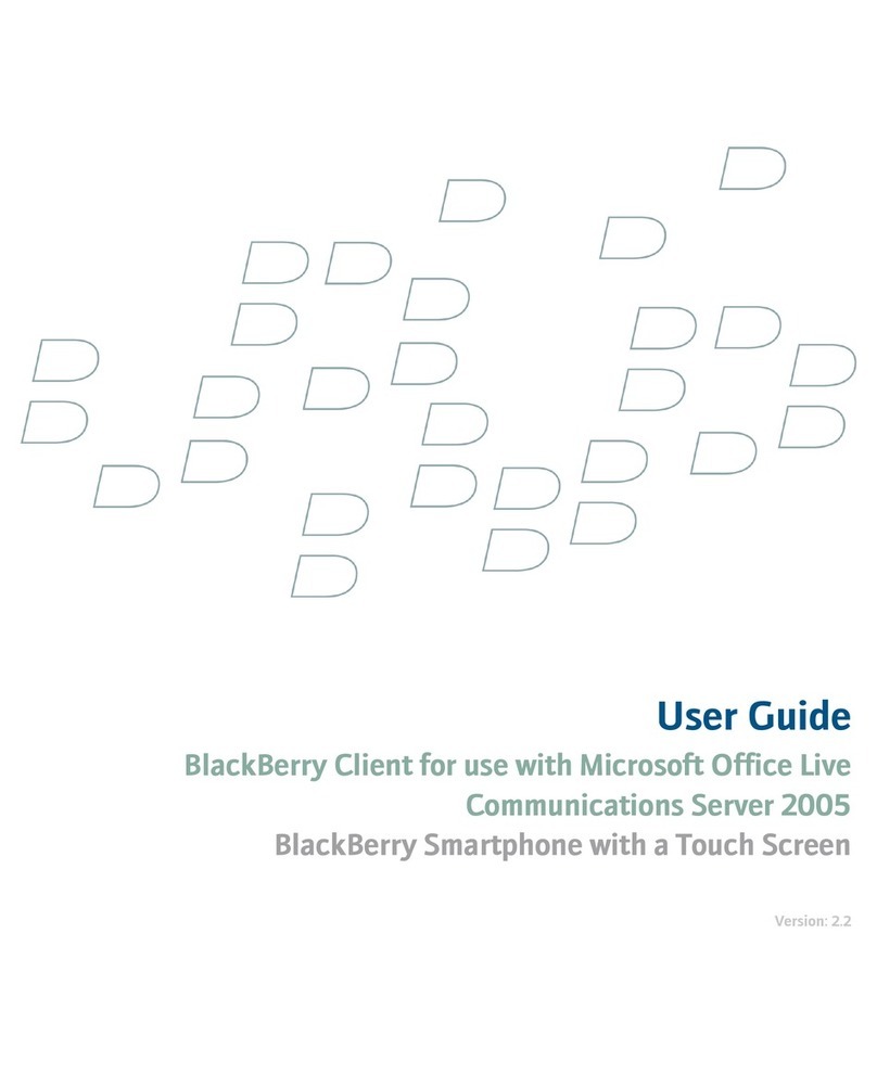 Blackbe;rry CLIENT FOR USE WITH MICROSOFT OFFICE LIVE COMMUNICATIONS SERVER... user guide