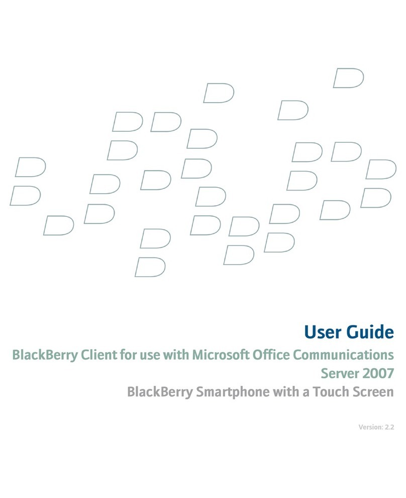 Blackbe;rry CLIENT FOR USE WITH MICROSOFT OFFICE COMMUNICATIONS SERVER... User manual Blackbe;rry CLIENT FOR USE WITH MICROSOFT OFFICE COMMUNICATIONS SERVER... User manual