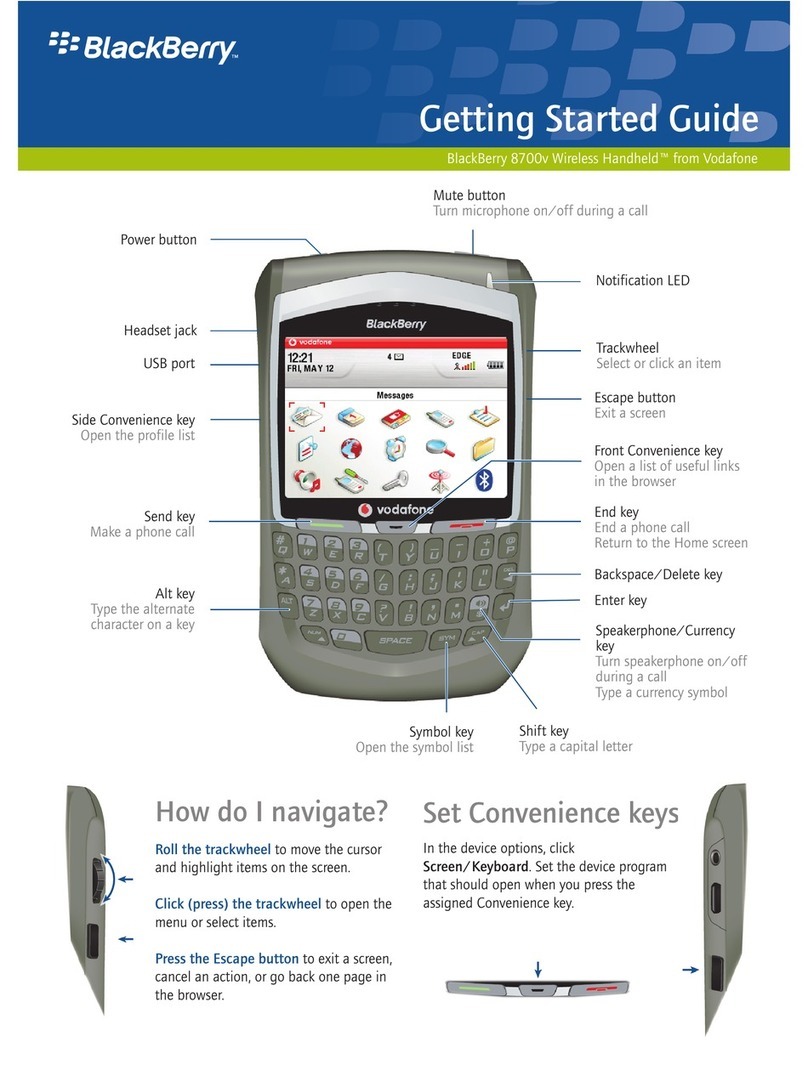 Blackbe;rry Vodafone 8700v User manual