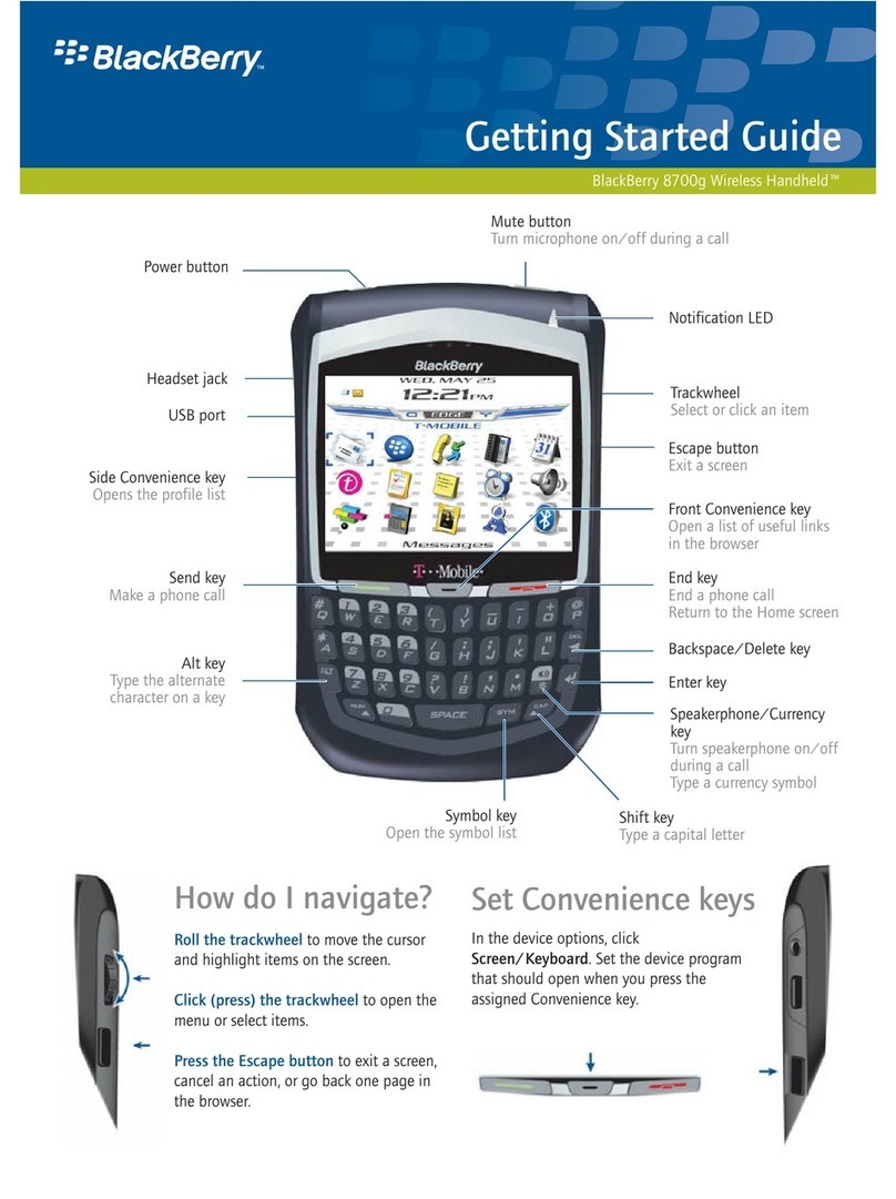 Blackbe;rry 8700g - GSM User manual