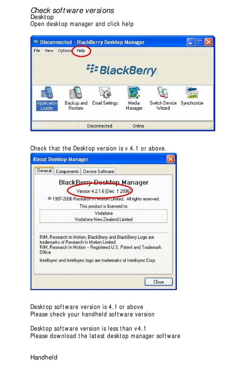 Blackbe;rry 8100 SMARTPHONE Quick start guide