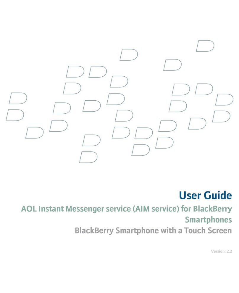 Blackbe;rry AOL INSTANT MESSENGER SERVICE FOR... User manual