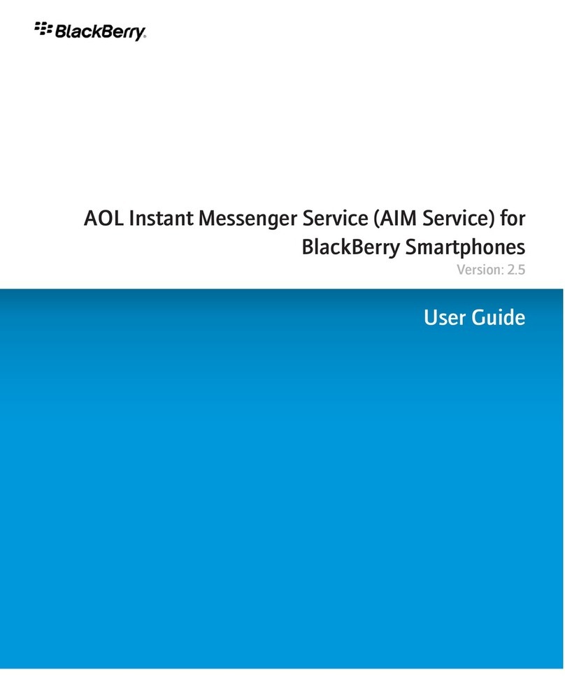 Blackbe;rry AOL INSTANT MESSENGER - SPORT CASE user guide