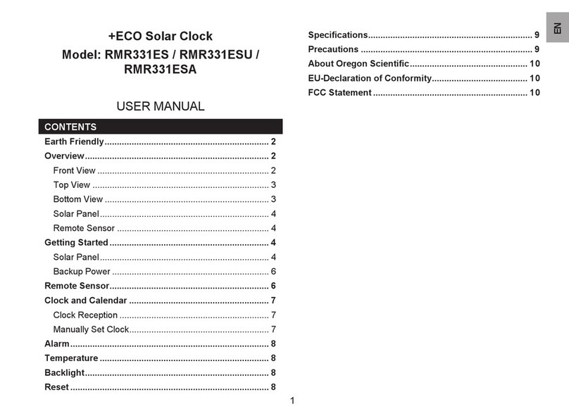 Oregon Scientific RMR331ES User manual
