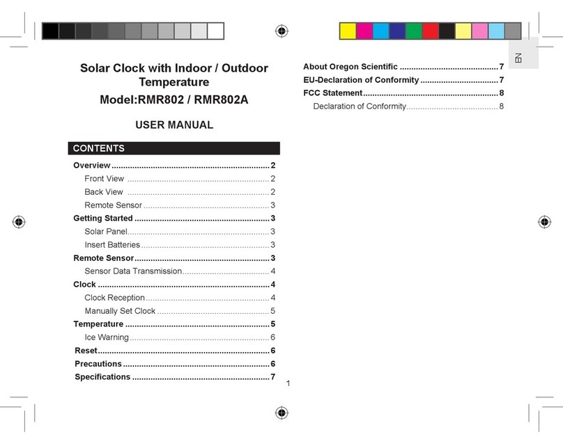 Oregon Scientific RMR802 User manual Oregon Scientific RMR802 User manual