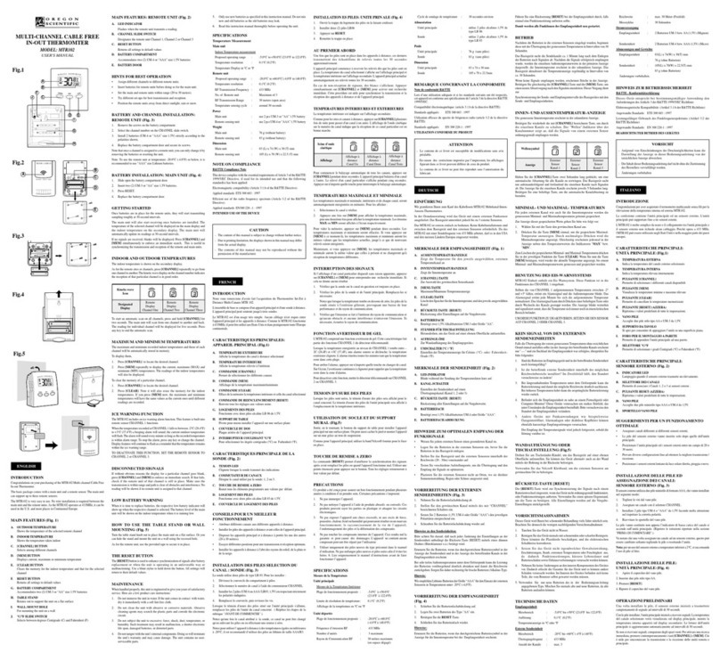 Oregon Scientific MTR102 user manual
