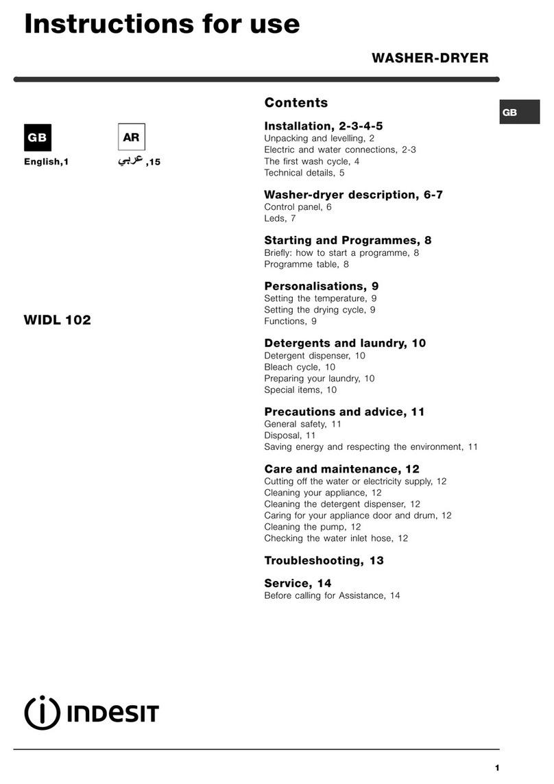 Indesit WIDL 102 manual
