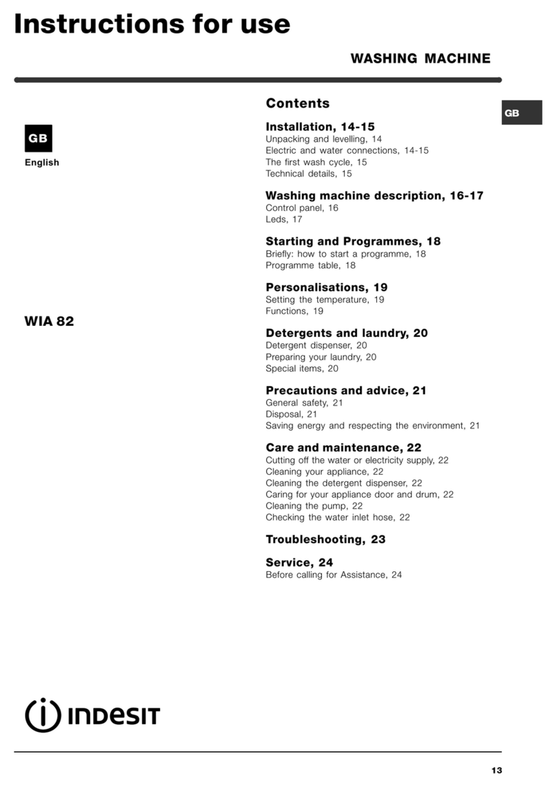 Indesit WIA 82 User manual