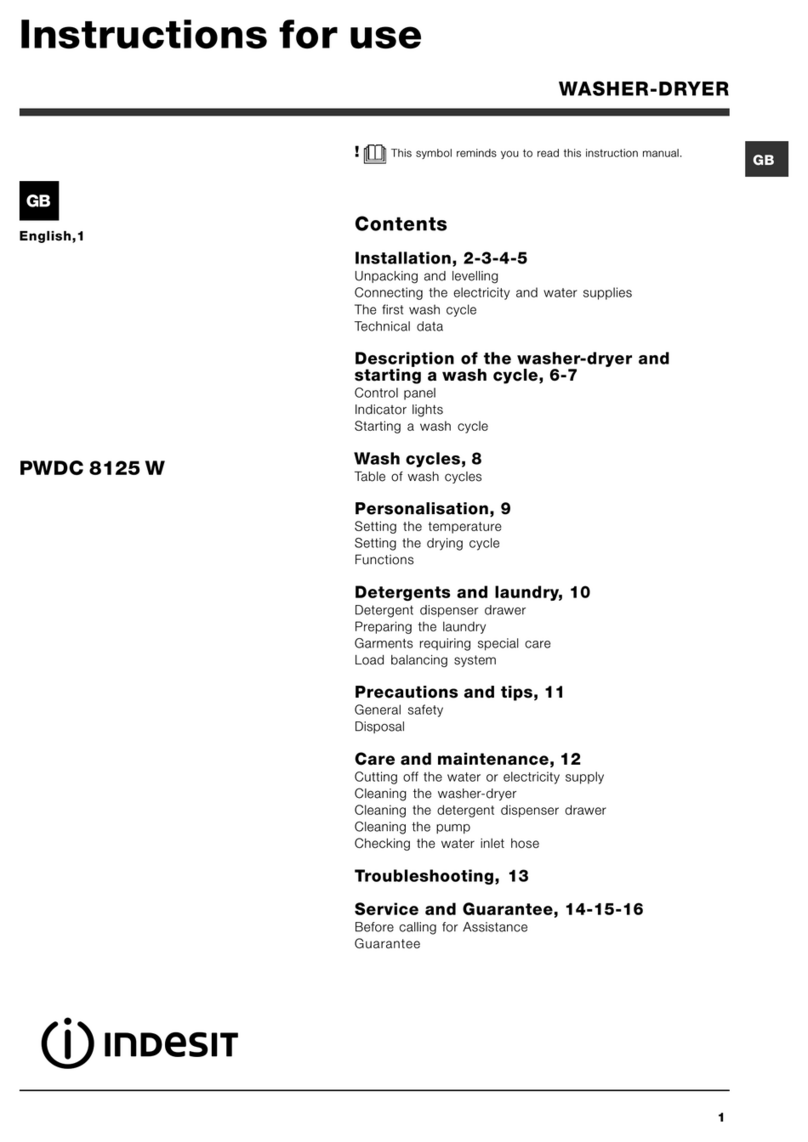 Indesit PWDC 8125 W User manual