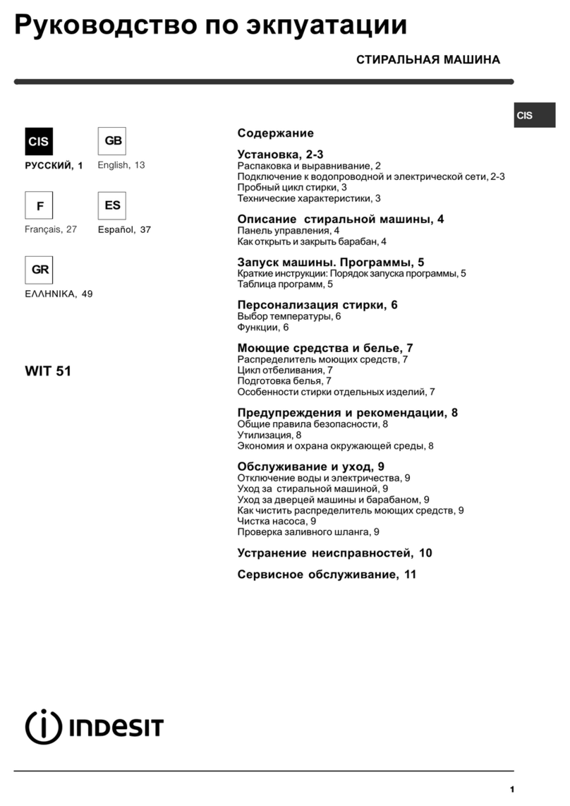 Indesit WIT 51 manual
